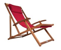 Ligstoel Rood Acaciahout 94x60x94cm 