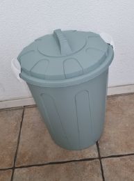 MaxiTon afvalemmer afvalbak met deksel 23 liter polypropyleen groen