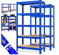 Metalen Opbergrek tot 875kg blauw Set 2 Stuks