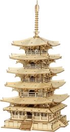 Robotime Japan Five storied Pagoda Houten Modelbouw Miniatuur Knutselen