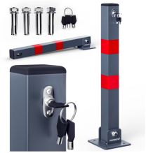 Parkeerslagboom 5x5x65 cm incl Sleutel 