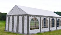 Premium Partytent PVC 5x12x2 mtr in Wit-Grijs