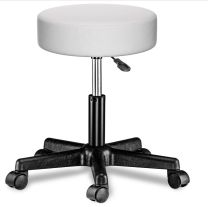 Casaria Verstelbare Draaikruk - Kunstleer 46/60cm Zithoogte Wit