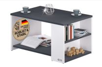 Salontafel Santa Cruz Wit Antraciet 90x60x50cm