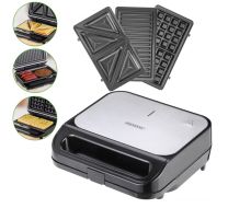 Sandwichmaker 3in1 Zwart/Zilver 1000W 