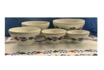 Boerenbont Schalenset rond set van 5 stuks