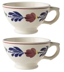 Boerenbont grote Soepkom met oor 13cm set van 2 stuks