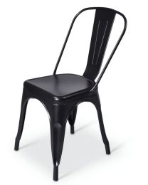 Stapelstoel Hamburg voor gebruik binnen of buiten kleur zwart
