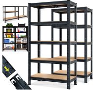 Stellingkast Zwart 180x90x40cm set 2 stuks