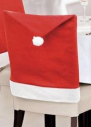 Stoelhoes kerst | Kerst | Kersthoezen | Kerstversiering | Rood | Kerstmuts | Stoel | Kerstmis | Decoratie