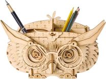 Robotime Luxe houten Pennenbak Uil Pennenhouder DIY Modelbouw Knutselen