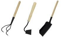 Centi Tuingereedschap 3 delige set met Plantschep - Handcultivator - Schoffel