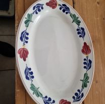 Boerenbont vleesschaal groot 24 x 35 cm B-KEUZE