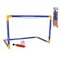 Mini Voetbaldoel set met Bal en Pomp - Goal - 81x 43 x 52 cm 