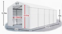 Opslagtent Wikinger Premium 4 x 10 x 5,15 mtr