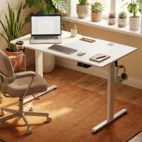 Zit sta bureau Wit 140x60x72-117cm