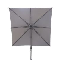 INOWA Zweefparasol 3x3 mtr Aluminum-mediumgrijs