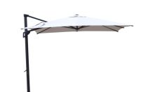 INOWA Zweefparasol 3x3 mtr Aluminum-lichtgrijs
