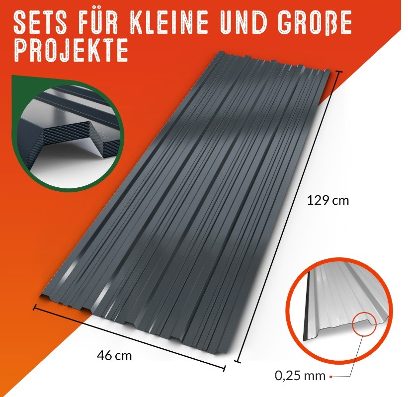 Trapezium\u0020Dakplaten\u002024\u0020Stuks\u0020Antraciet\u0020126x46cm Trapezium\u0020Dakplaten\u002024\u0020Stuks\u0020Antraciet\u0020126x46cm