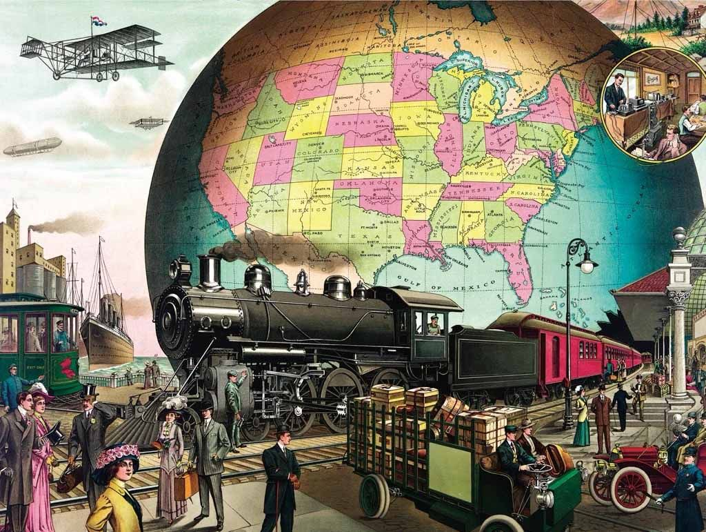 New\u0020York\u0020Puzzle\u0020Company\u0020Treinen\u0020door\u0020Amerika\u0020\u002D\u00201500\u0020stukjes