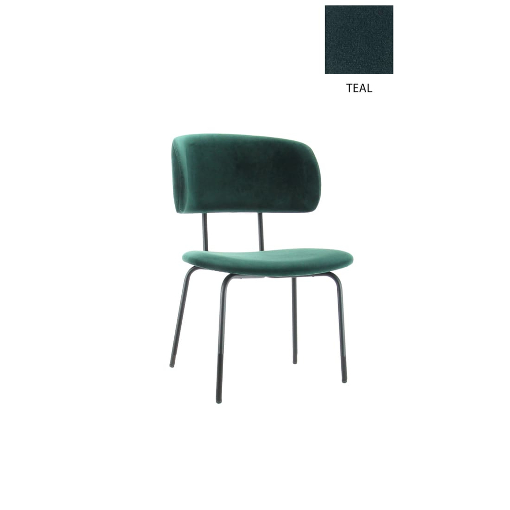 Werkliving\u0020Eetkamerstoel\u0020Bo\u0020RS\u0020\u002D\u0020Velvet\u0020Earth\u0020Teal