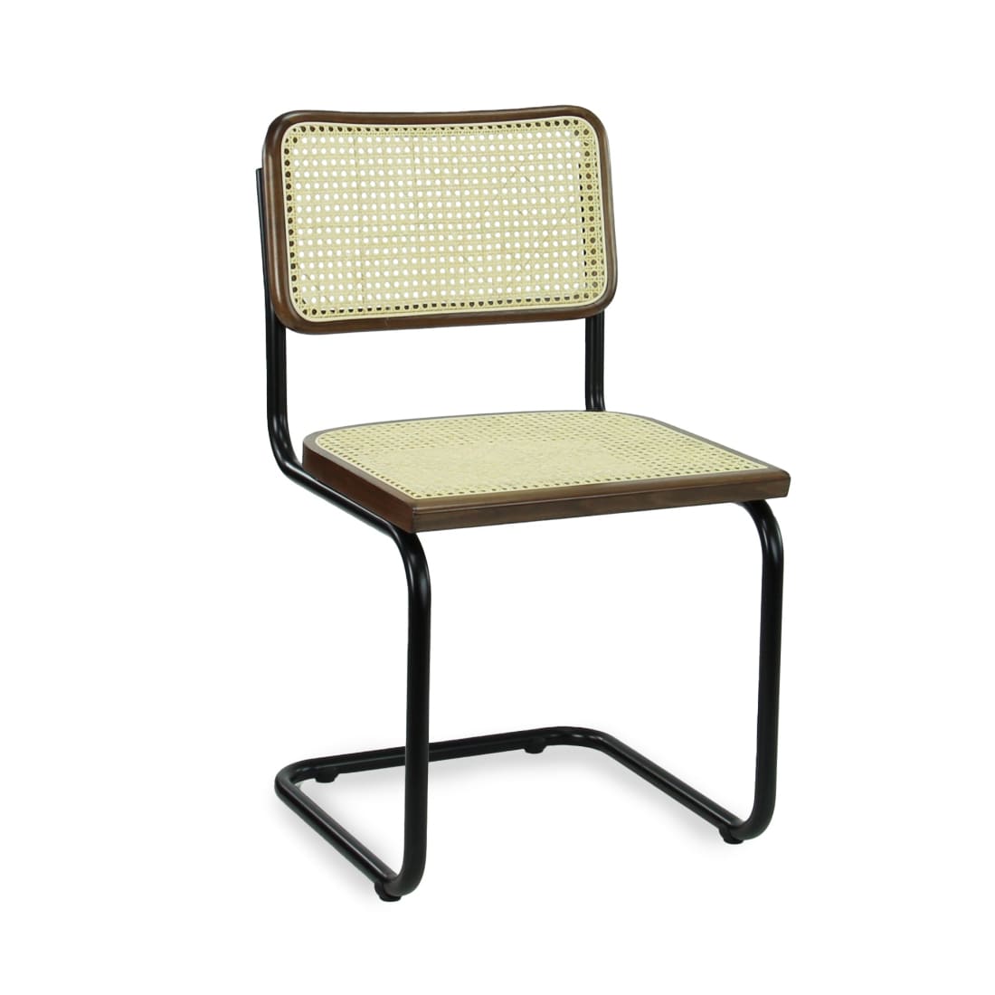 Workliving\u0020Bas\u0020Eetkamerstoel\u0020\u002D\u0020Rotan\u0020Design\u0020Walnoot\u0020\u002F\u0020Zwart