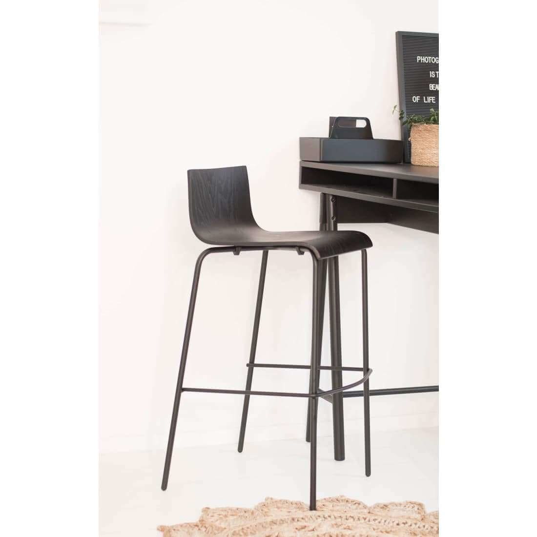 Workliving\u0020Barkruk\u0020Puur\u0020Eiken\u0020Zwart