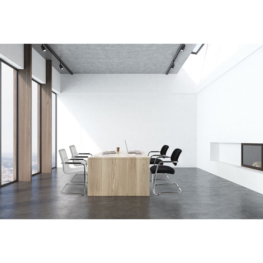 Workliving\u0020Vergaderstoel\u0020X6\u0020\u002D\u0020Comfort\u002Dslede\u0020wolvilt\u0020middengrijs