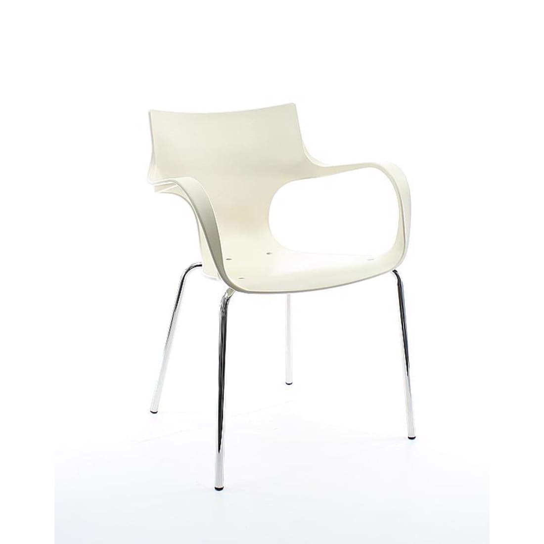 Workliving\u0020Stapelbare\u0020Stoel\u0020Jim\u0020\u002D\u0020Vanille\u0020Aluminium\u0020Onderstel