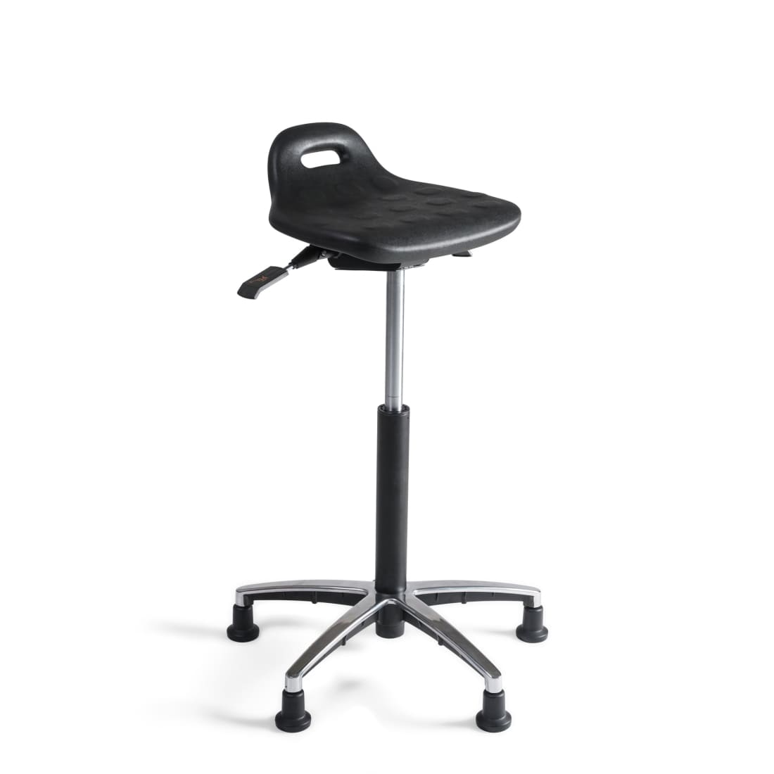 Werkstoel\u0020met\u0020steun\u0020\u002D\u0020PU\u0020zitting\u0020\u002D\u0020Aluminium\u0020frame\u0020\u002D\u0020Stapruk
