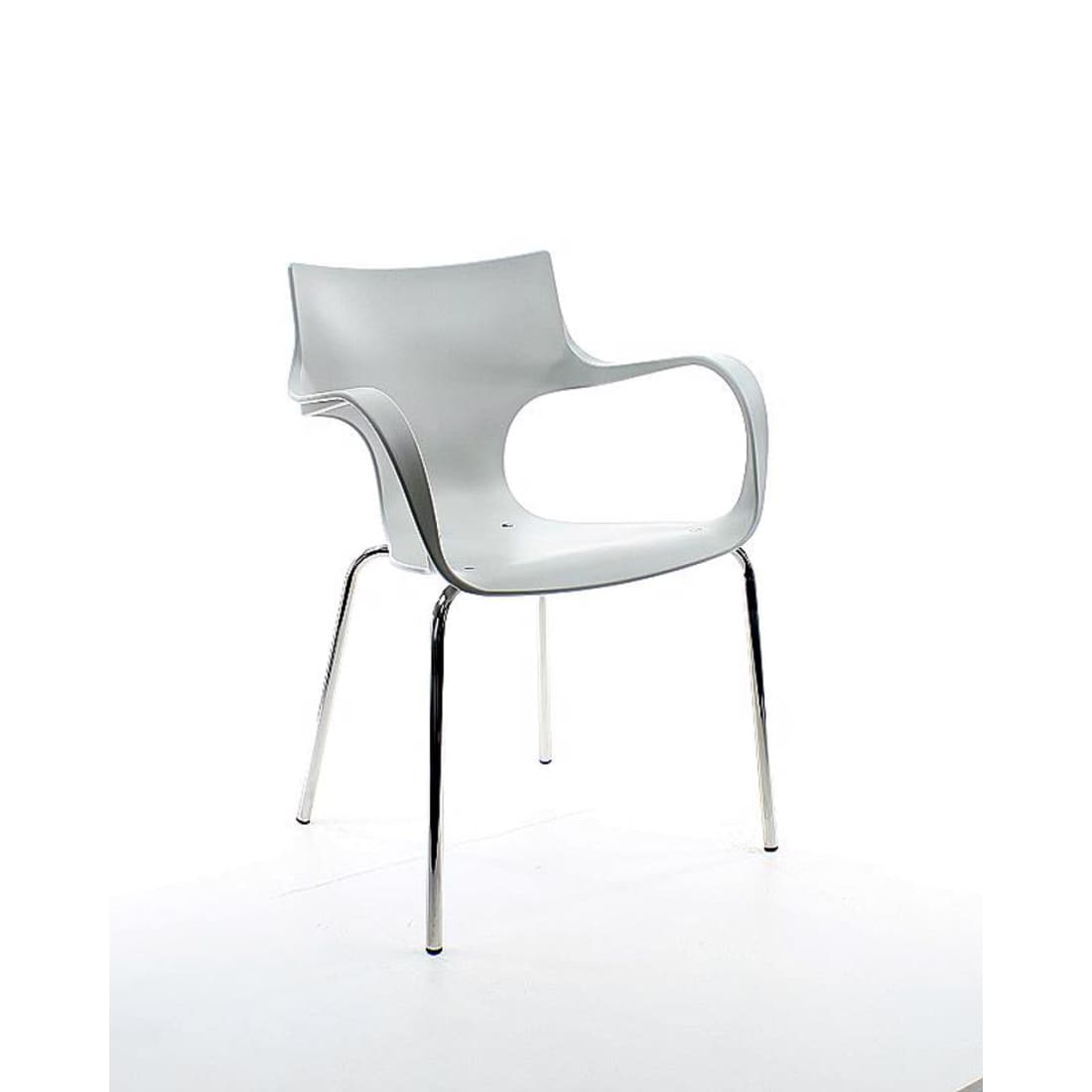 Workliving\u0020Stapelbare\u0020Stoel\u0020Jim\u0020\u002D\u0020Middelgrijs\u0020Aluminium\u0020Onderstel