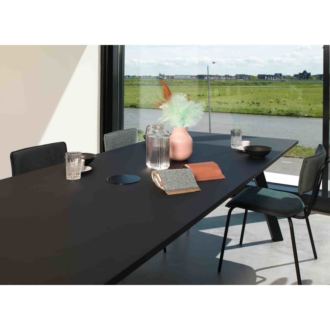 Workliving\u0020Eetkamerstoel\u0020Bo\u0020\u002D\u0020Fluweel\u0020Aardetint\u0020Blauwgroen