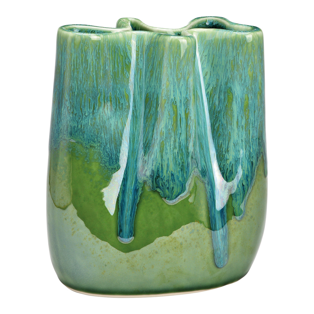 Vaas\u0020van\u0020porselein\u0020groen\u0020\u0028B\u002FH\u002FD\u0029\u002015x18x10cm