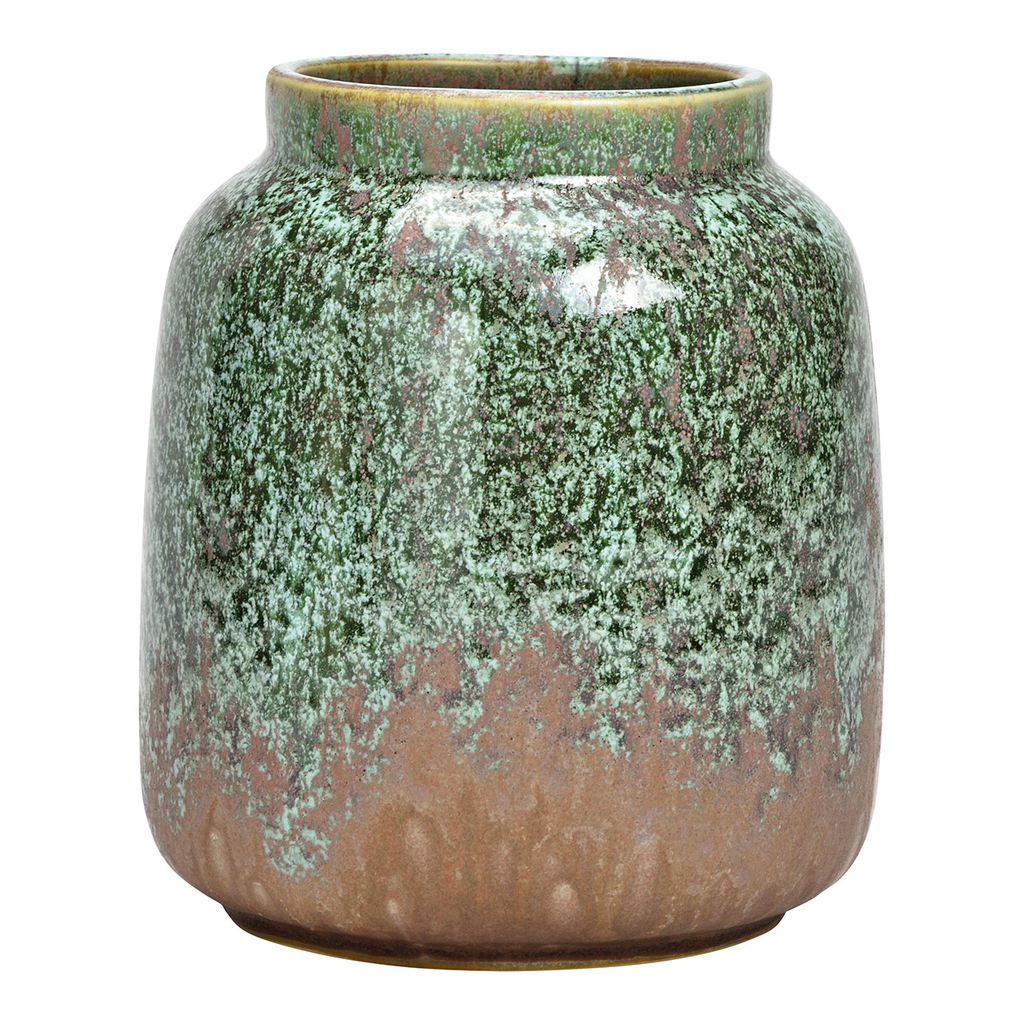 Vaas\u0020van\u0020porselein\u0020Groen\u002FTaupe\u0020\u0028B\u002FH\u002FD\u0029\u002013x16x13cm