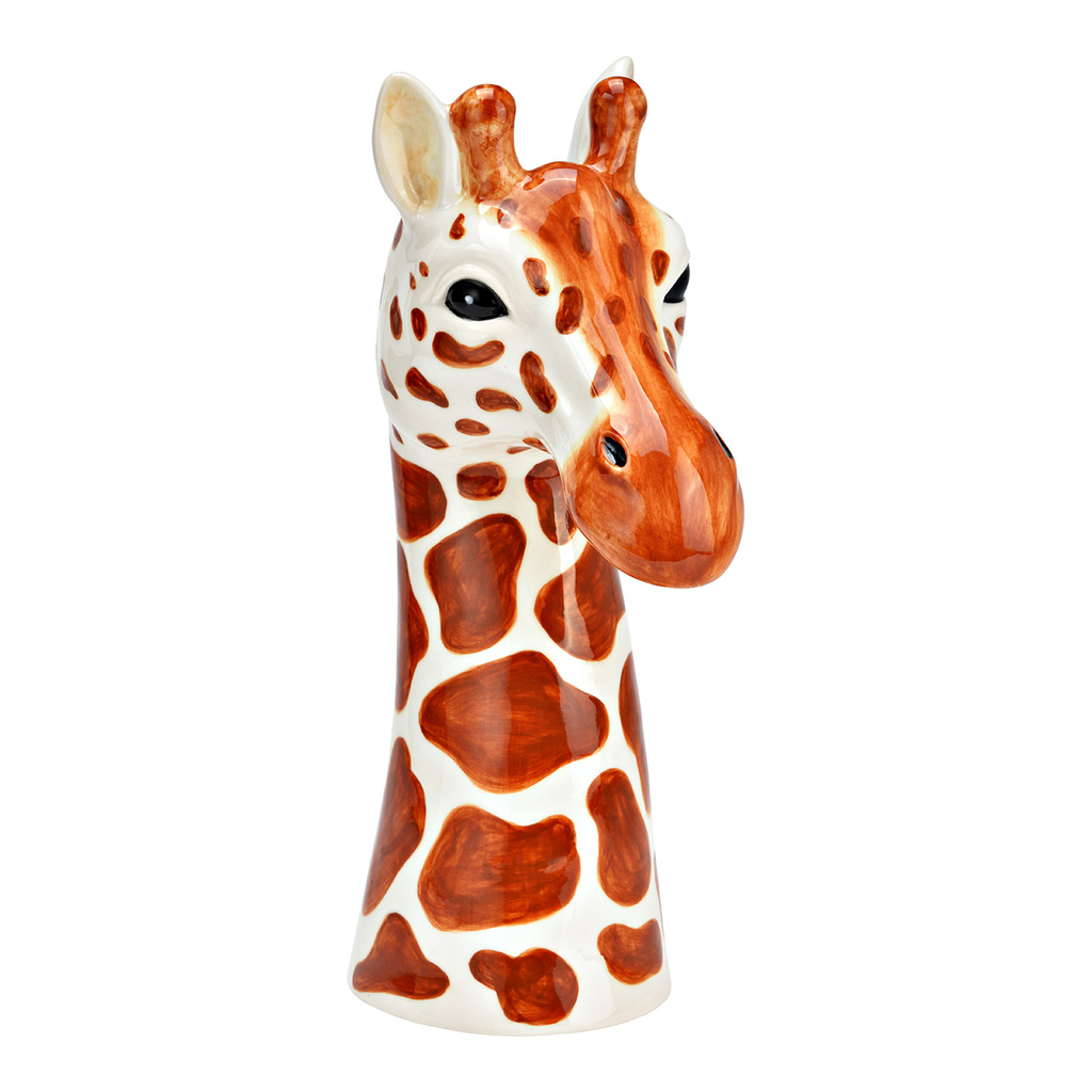 Vaas\u0020Giraffe\u0020Hoofd\u0020van\u0020Keramiek,\u0020Beige\u002FBruin\u0020\u0028B\u002FH\u002FD\u0029\u002011x30x18cm