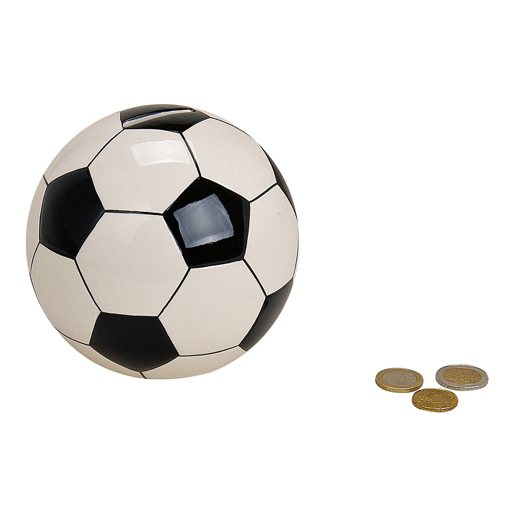 Spaarpot\u0020voetbal\u0020van\u0020keramiek,\u002013\u0020cm
