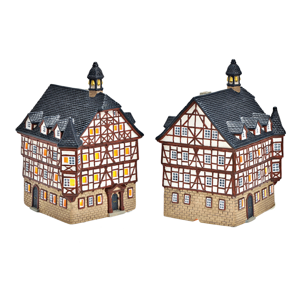 Wurm\u0020Lichthaus\u0020Rathaus\u0020Gr\u00FCnberg\u0020van\u0020porselein,\u0020Kleurrijk\u0020\u0028B\u002FH\u002FD\u0029\u002014x22x15cm