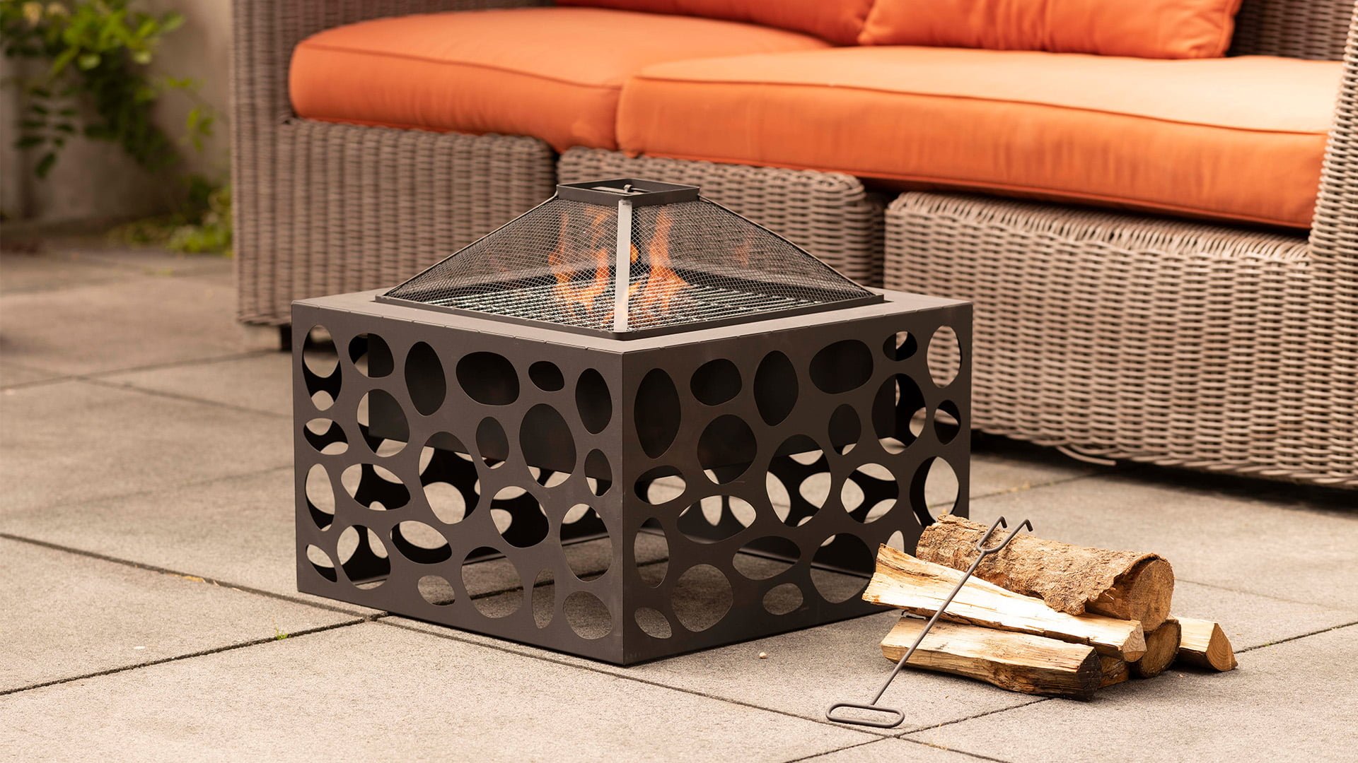Mikor\u0020Vuurschaal\u0020met\u0020grillrooster\u0020Fireplace\u0020Zwart\u0020staal\u002055cm\u0020Terrasverwarming\u0020Sfeerhaard