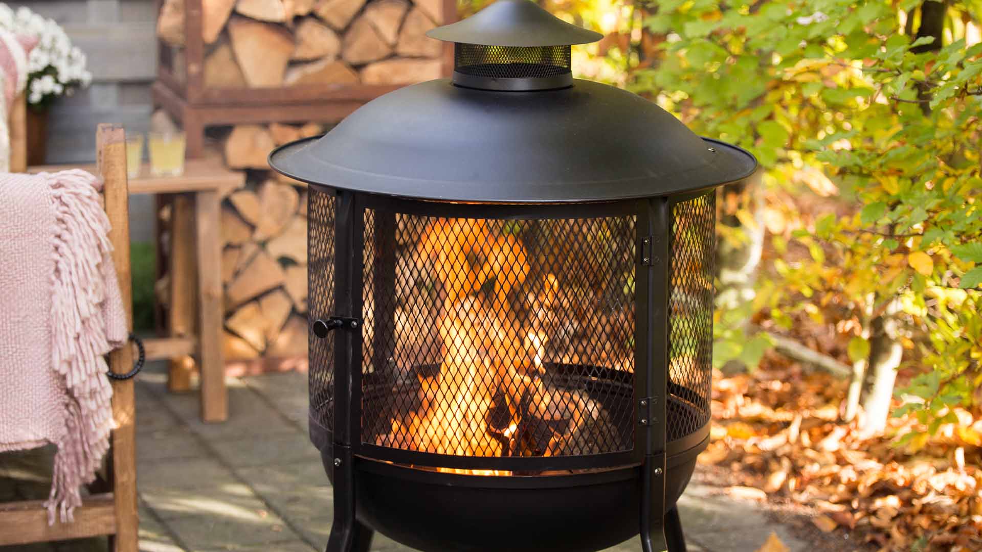 Kansas\u0020Vuurkorf\u0020Zwart\u0020Fireplace\u0020staal\u0020Diameter\u002069cm\u0020Terrasverwarming\u0020Sfeerhaard