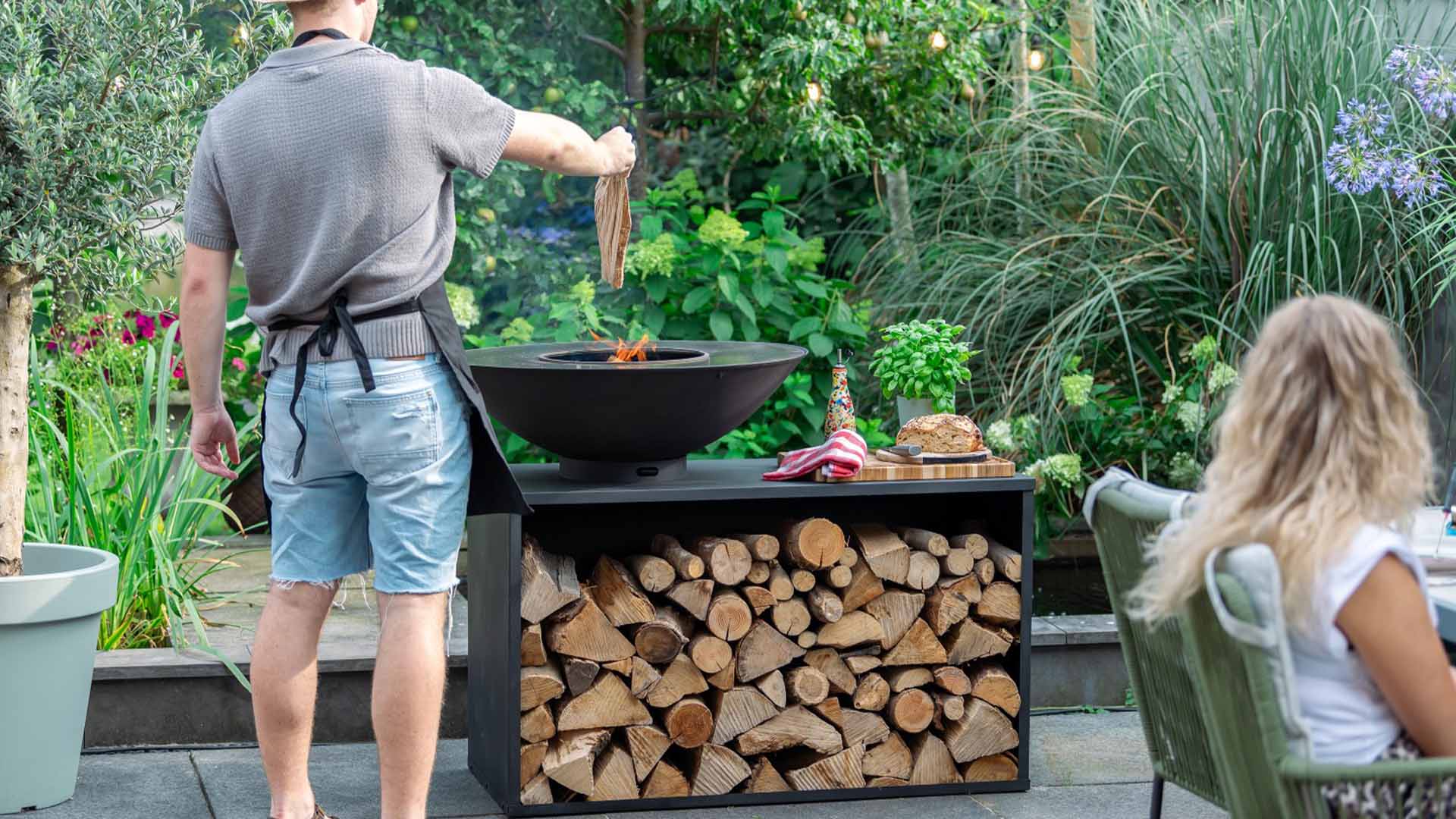 ONYX\u0020Tafel\u0020Zwart\u0020Staal\u0020Plancha\u0020Vuurschaal\u0020Stevig\u0020staal\u0020BBQ\u0020Grill