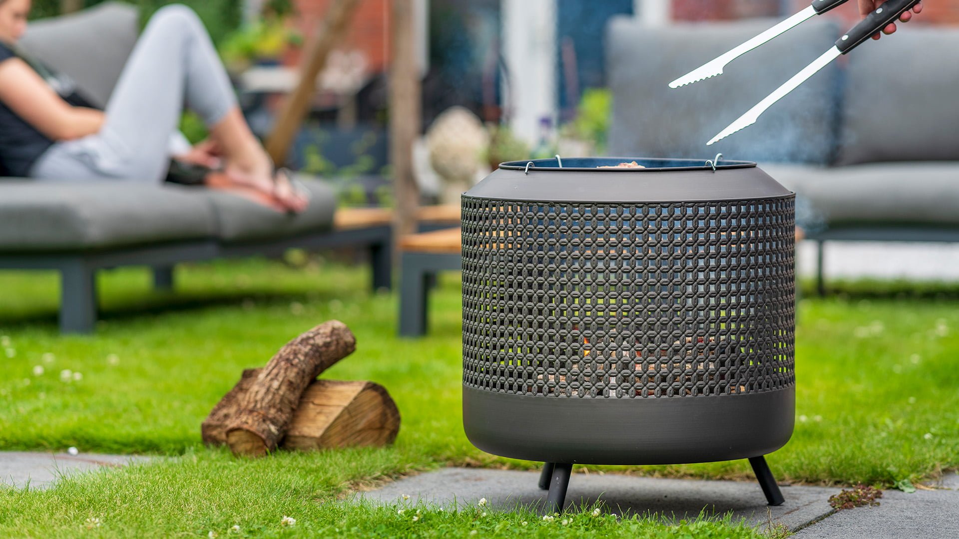 Midland\u0020Vuurschaal\u0020met\u0020grillrooster\u0020met\u0020BBQ\u0020grill\u0020Zwart\u0020Fireplace\u0020Staal\u0020Diameter\u002050cm