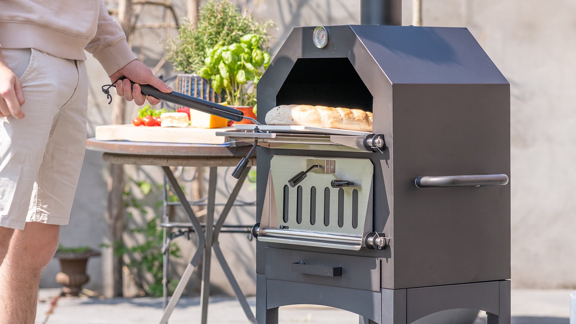 Lorenzo\u0020Buiten\u0020Oven\u0020Zwart\u0020Industrieel\u0020inclusief\u0020Pizza\u0020Plaat