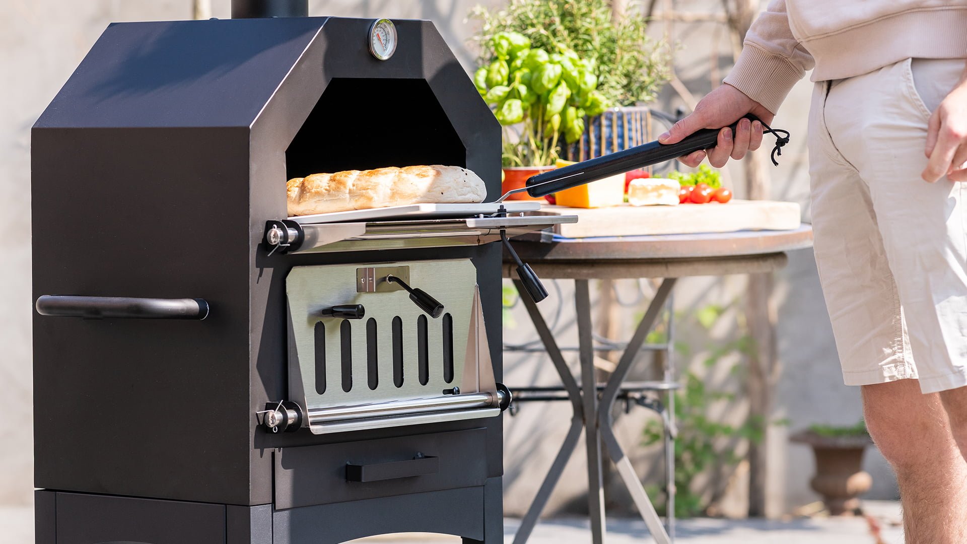 Lorenzo\u0020Buiten\u0020Oven\u0020Zwart\u0020Industrieel\u0020inclusief\u0020Pizza\u0020Plaat