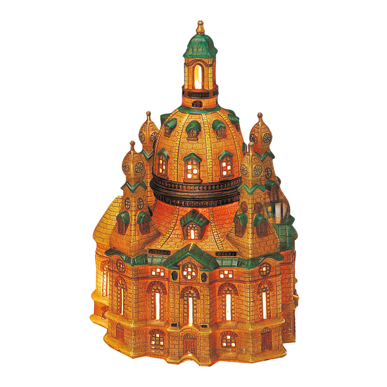 Lichthuis\u0020Frauenkirche\u0020Dresden\u0020van\u0020porselein,\u0020bruin\u002Fgroen\u0020\u0028B\u002FH\u002FD\u0029\u002017x26x16\u0020cm