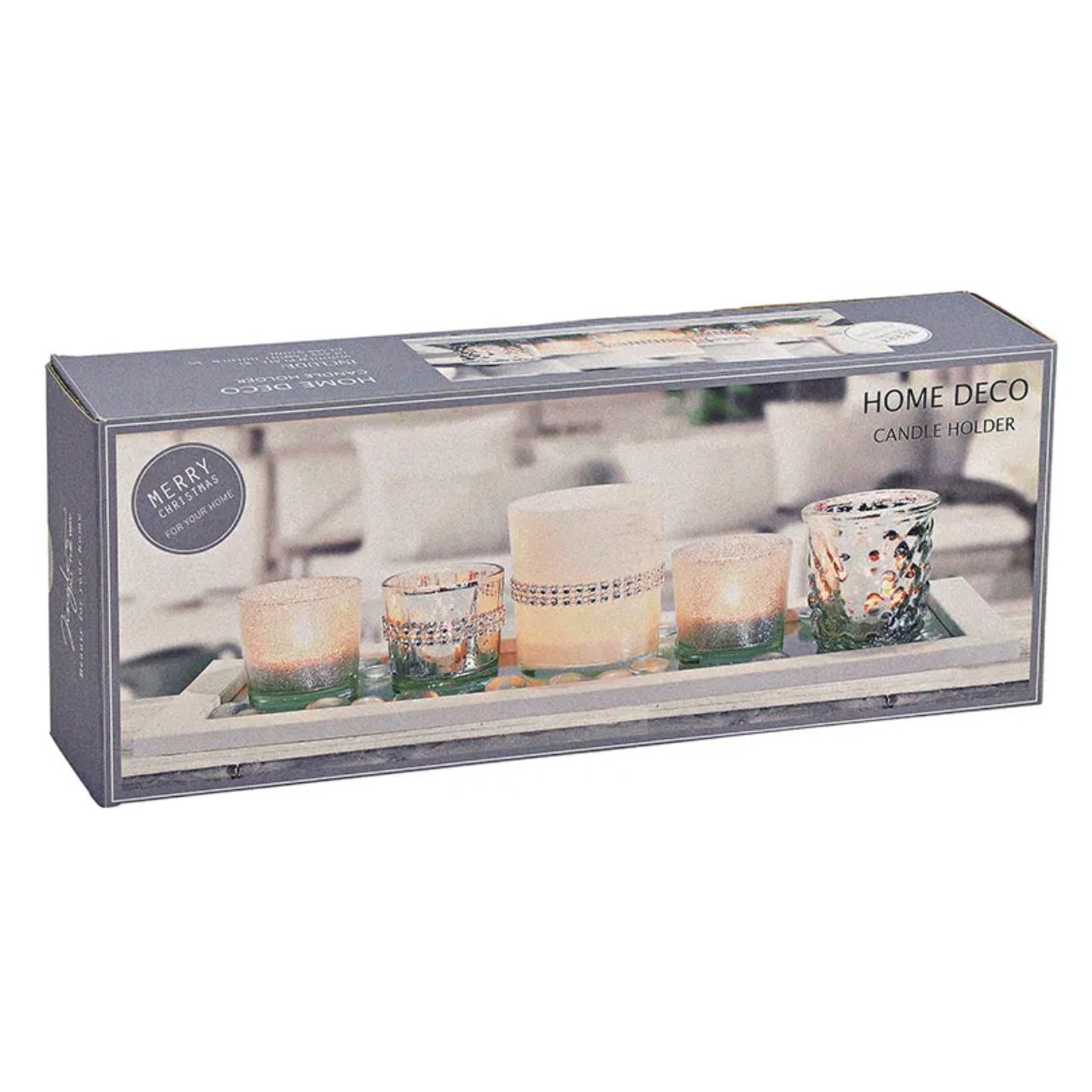 Windlichtset,\u00205\u002Ddelige\u0020windlichten\u0020op\u0020hout,\u0020spiegelplateau,\u0020met\u0020glasdecor\u0020en\u0020glazen\u0020kralen,\u0020zilver,\u00207\u002Ddelige\u0020set,\u0020\u0028B\u002FH\u002FD\u0029\u002037x10x14\u0020cm