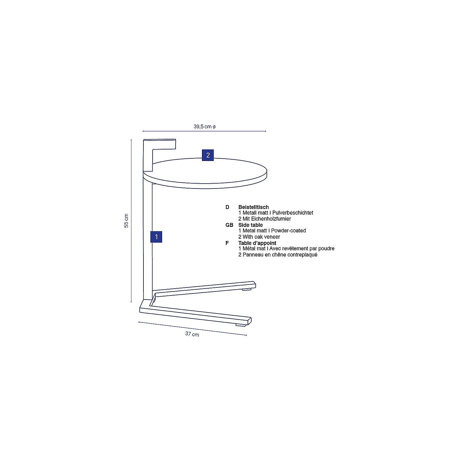 Eiken\u0020bijzettafel