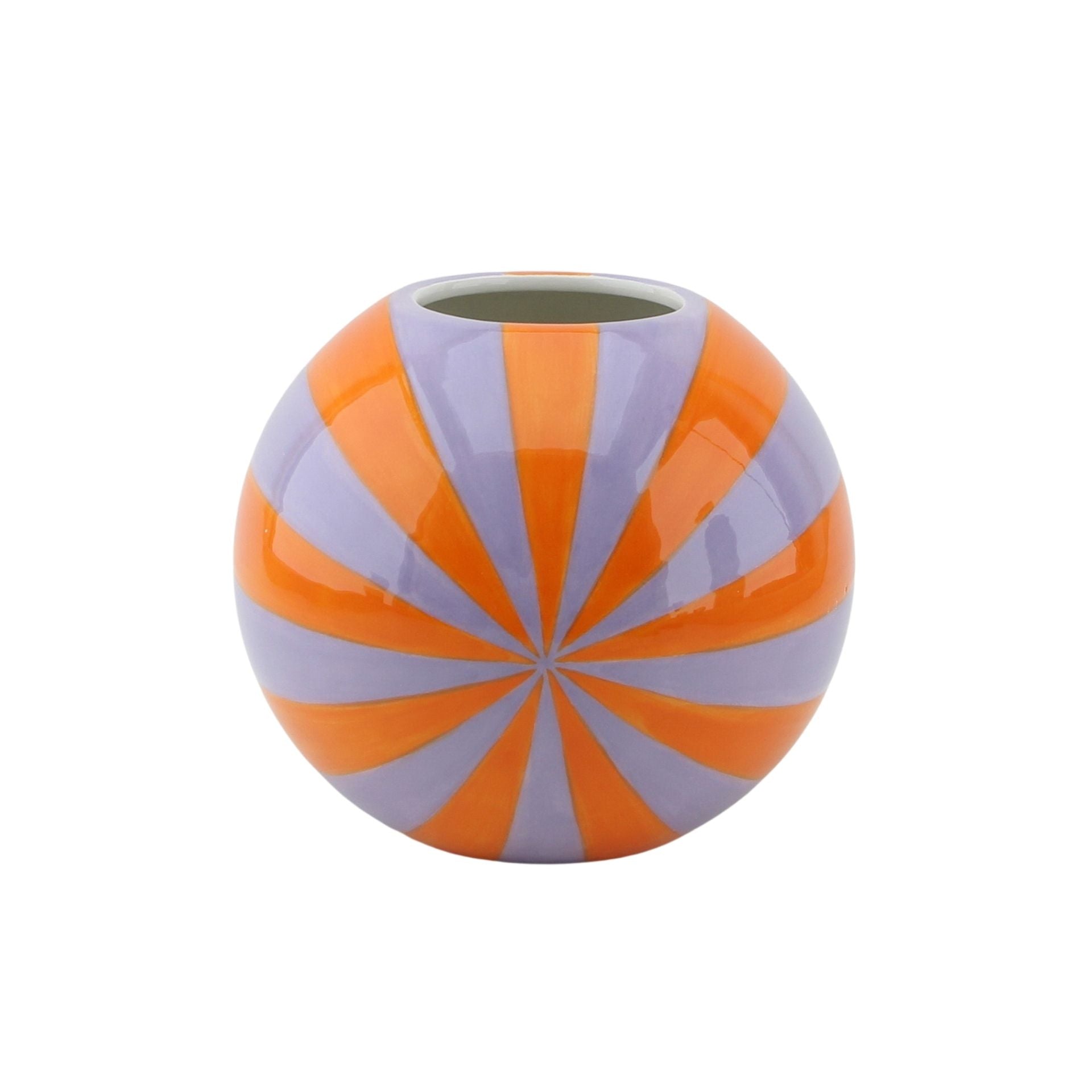 Vaas\u0020\u002D\u0020Bloemenvaas\u0020Swirl\u0020\u002D\u0020Oranje\u002FLila\u0020\u002D\u002020x20x20cm