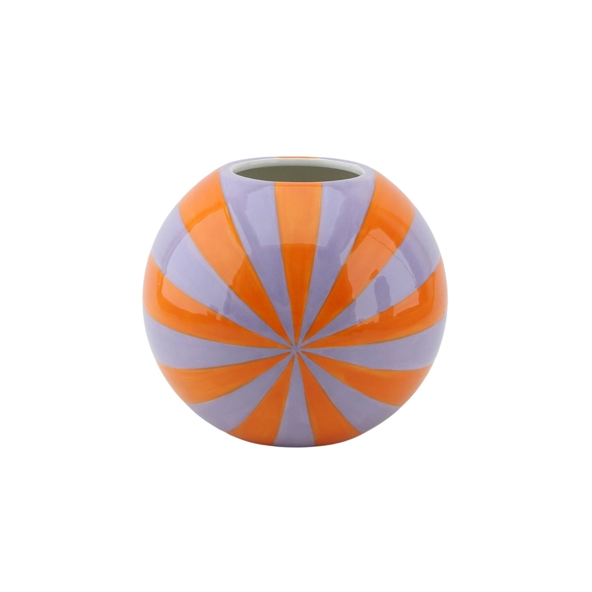 Vaas\u0020\u002D\u0020Bloemenvaas\u0020Swirl\u0020\u002D\u0020Oranje\u002FLila\u0020\u002D\u002015x15x15cm