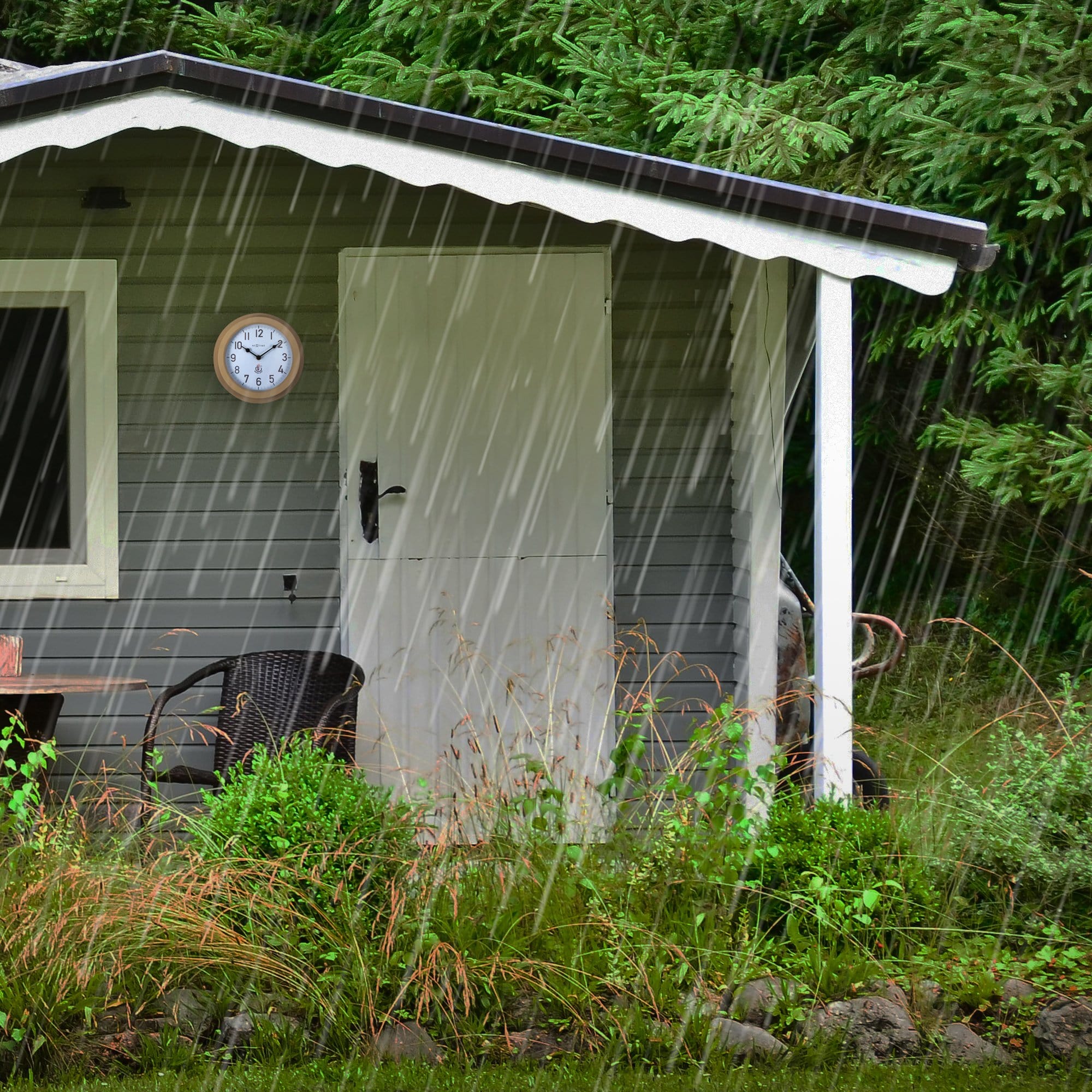 Weerbestendige\u0020buitenwandklok\u0020\u002D\u002022\u0020cm\u0020\u002D\u0020metaal\u0020\u002D\u0020gegalvaniseerd\u0020\u002D\u0020klaproos