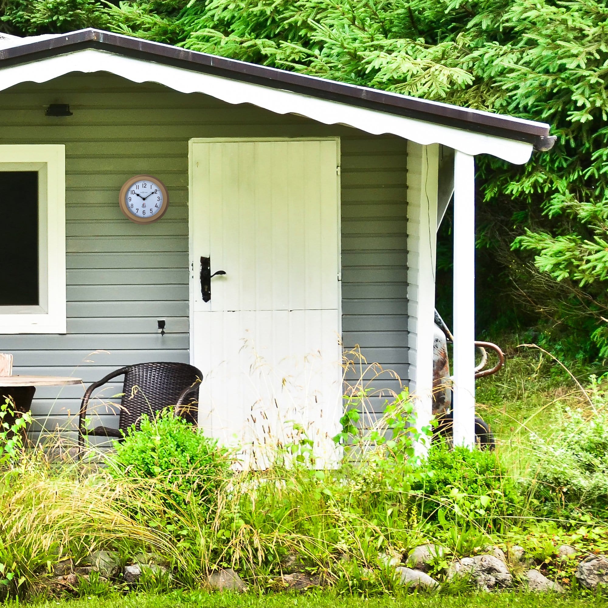 Weerbestendige\u0020buitenwandklok\u0020\u002D\u002022\u0020cm\u0020\u002D\u0020metaal\u0020\u002D\u0020gegalvaniseerd\u0020\u002D\u0020klaproos